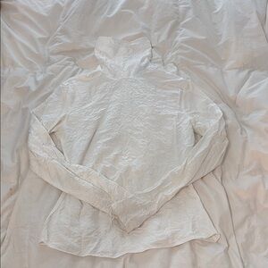 White Turtleneck Long Sleeve Top